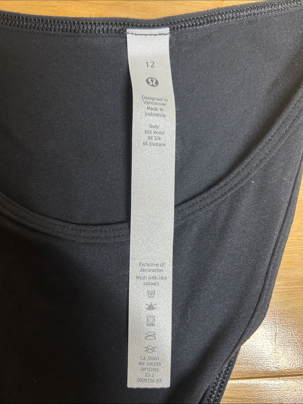 Lululemon Black One-Shoulder Tank Top | Size 12 - Picture 4 of 6